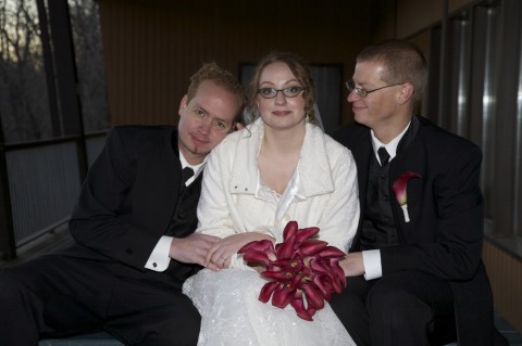 Blake, Sarah, & Aaron at Sarah's Wedding
