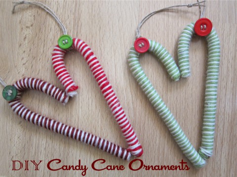 DIY candy cane ornaments by Bubblegum Sass