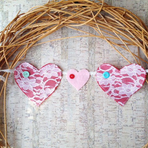 DIY Lace Heart Garland ~ Tutorial Blog Post ~ By Bubblegum Sass