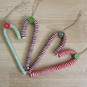 DIY Candy Cane Ornaments Tutorial by Bubblegum Sass