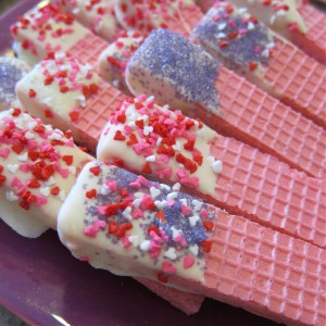 Chocolate Dipped Wafer Treats by Bubblegum Sass