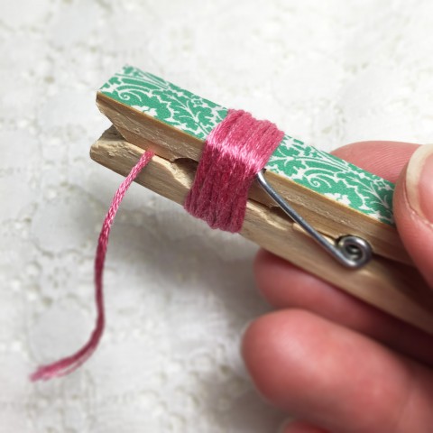DIY Embroidery Thread Savers ~ Blog Tutorial by Bubblegum Sass ~ Washi Tape & Button Crafts