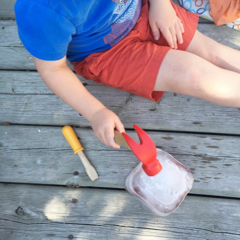 Dino Ice Hunt ~ Summer Outdoor Activity for Kids ~ By Bubblegum Sass