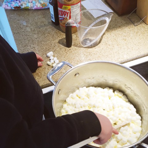 Peanut Butter Marshmallow Squares ~ Recipe from Bubblegum Sass