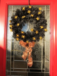 Halloween spider wreath