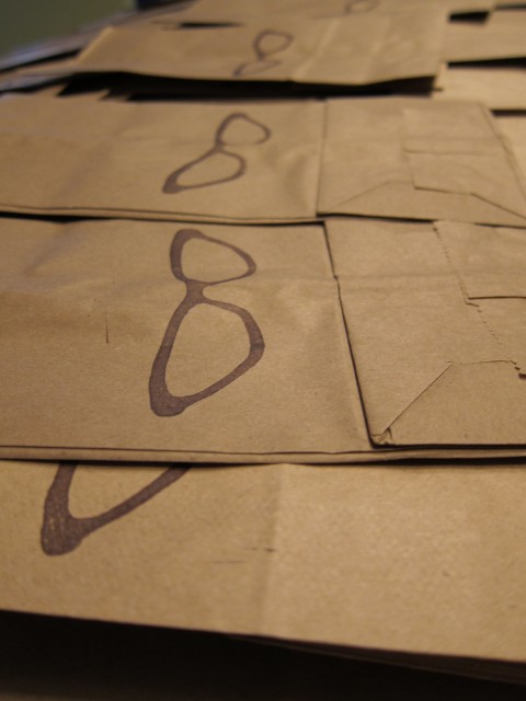 Stamped paper bags