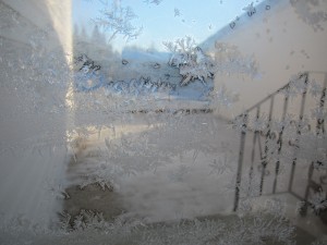 Frost on front door