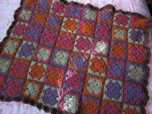 Granny square baby blanket