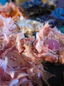 Fabric Flowers with Buttons