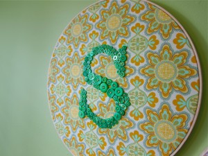 Letter 'S' Embroidery Hoop