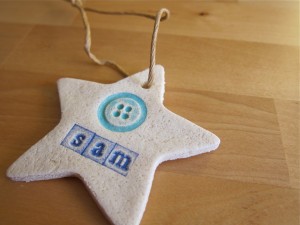 Bubblegum Sass salt dough ornament