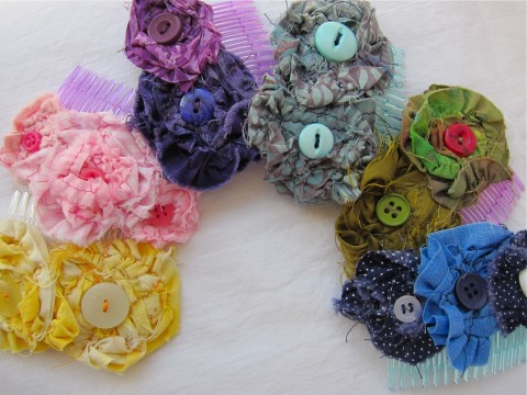 Button Hair Combs by Bubblegum Sass