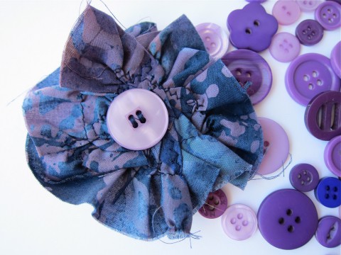 Purple Button Brooch by Bubblegum Sass