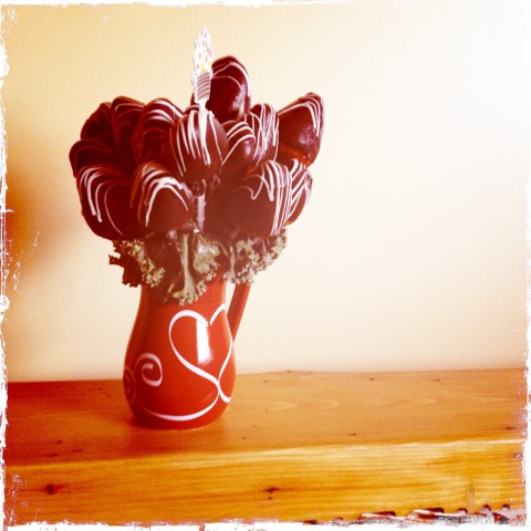 Chocolate dipped strawberry bouquet