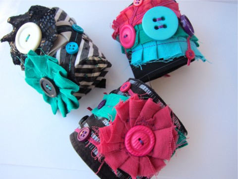 Glam Rock Upcycled Cuff Bracelets by Bubblegum Sass