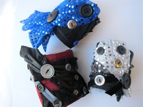 Glam Rock Upcycled Cuff Bracelets by Bubblegum Sass