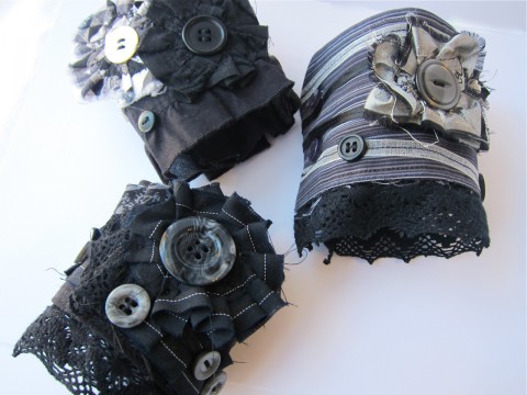 Gothic Upcycled Cuff Bracelets by Bubblegum Sass