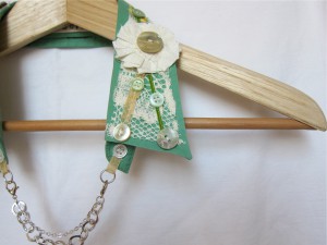 Shabby Chic Upcycled Collar by Bubblegum Sass, Sea Green