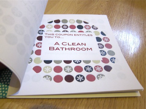 DIY Christmas Coupon by Bubblegum Sass, Clean Bathroom Page