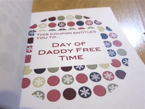 DIY Christmas Coupon by Bubblegum Sass, Daddy Free Time Page