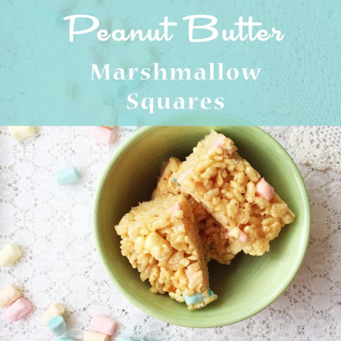 Peanut Butter Marshmallow Squares ~ Recipe from Bubblegum Sass