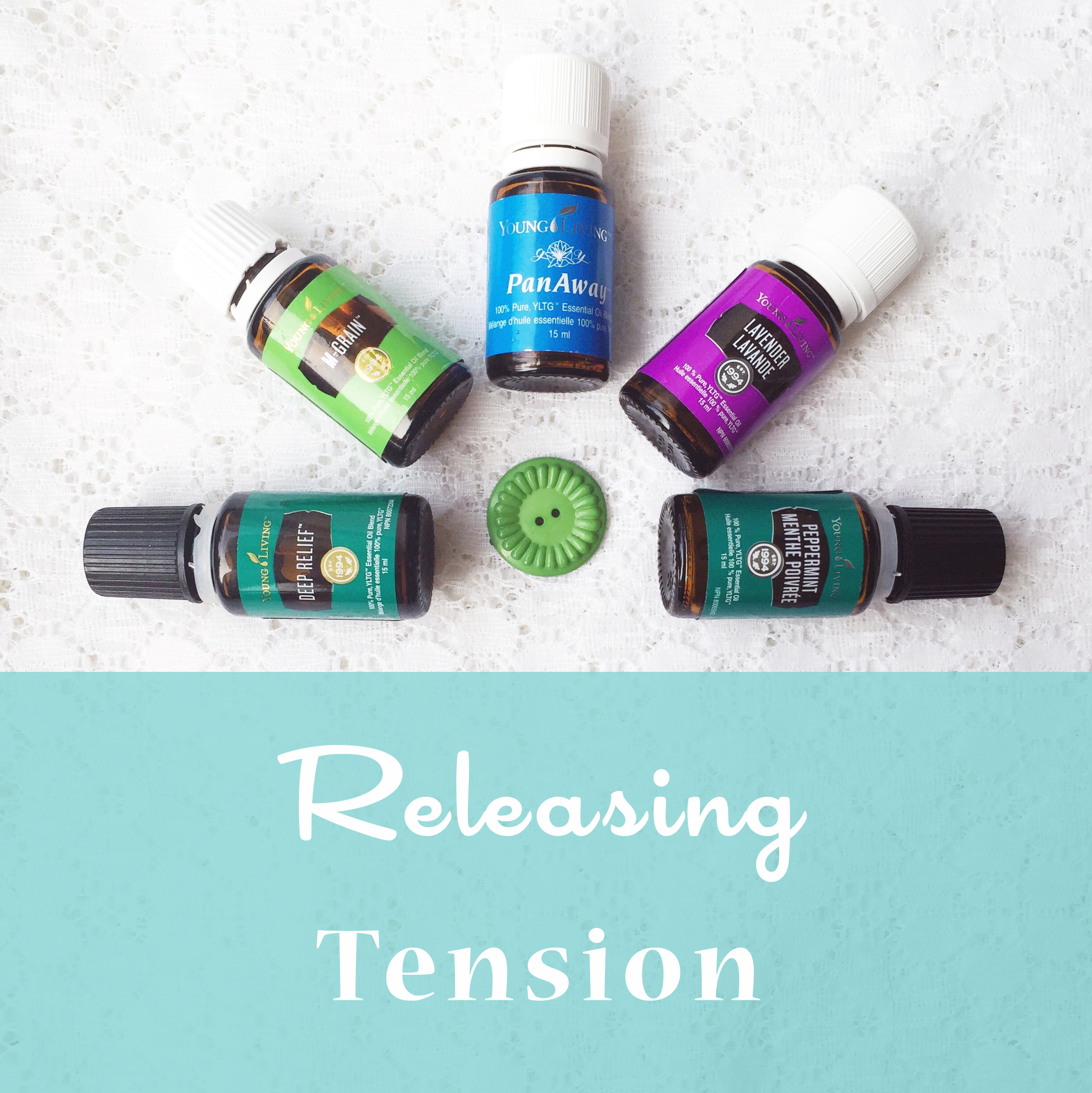 Living With Essential Oils: Releasing Tension ~ Oils for muscle tension & headaches ~ Blog post by Bubblegum Sass