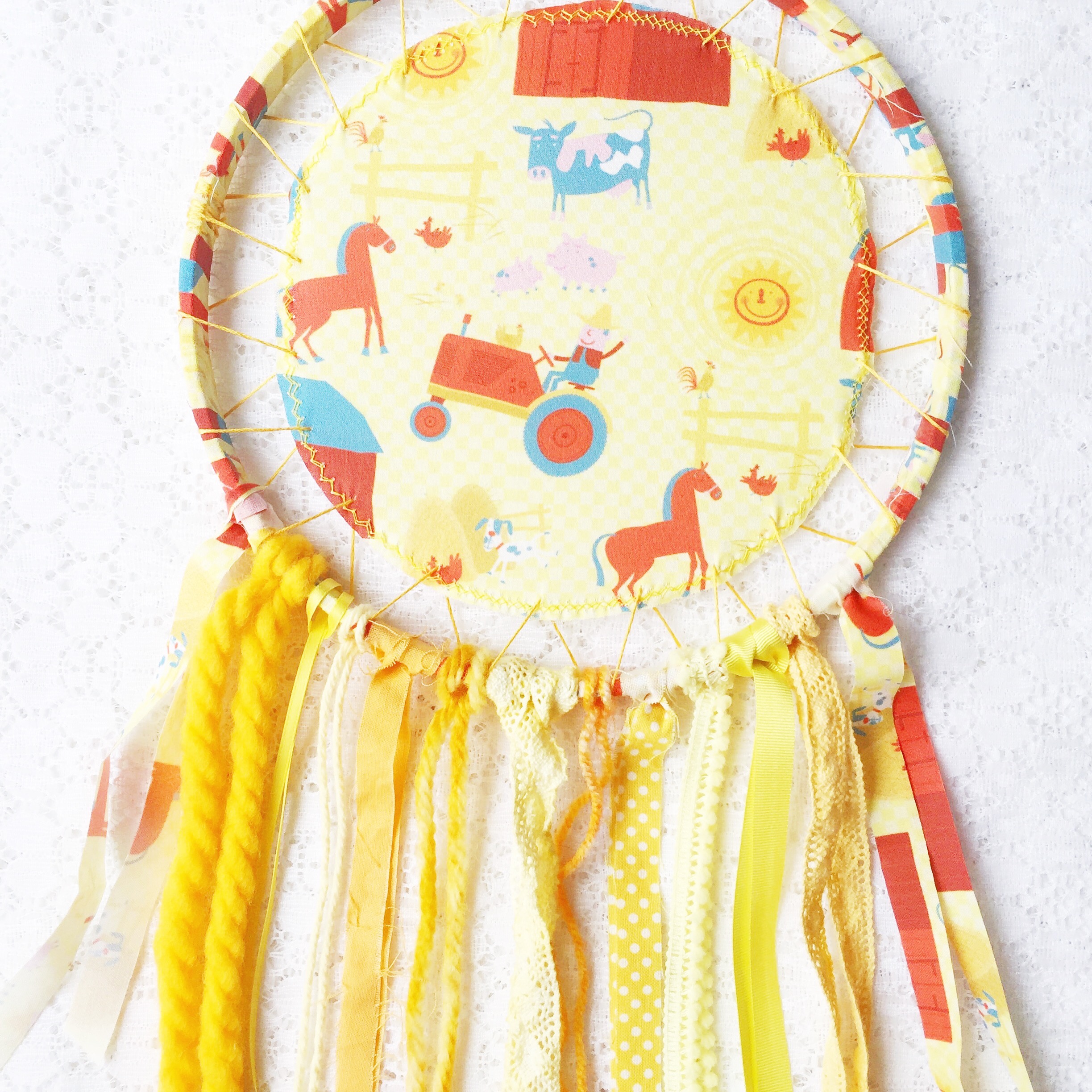 In the Shop: Farm Fun ~ Dreamcatchers by Bubblegum Sass on Etsy ~ Nursery and Kids Room Decor