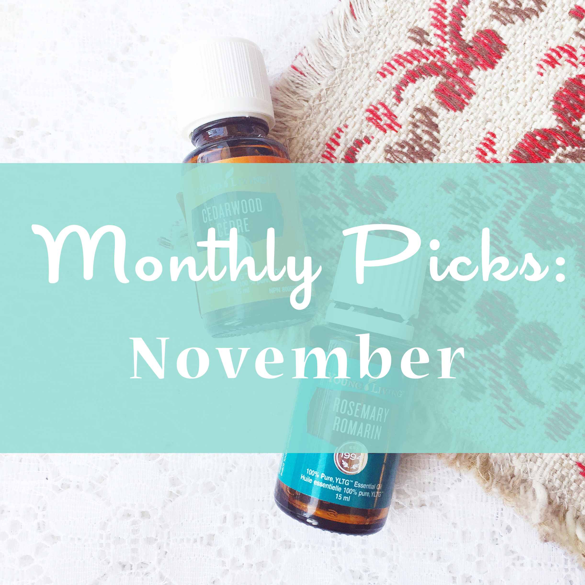 Living With Essential Oils: November Picks ~ Cedarwood & Rosemary Young Living Diffuser Blends